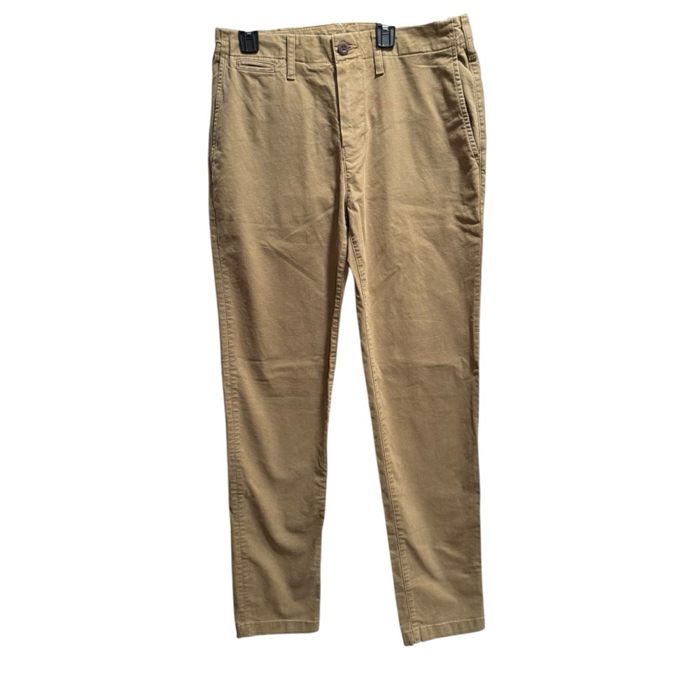 Men's Flex Slim Straight Lived-In Khakis Tan Pants, size 30/36